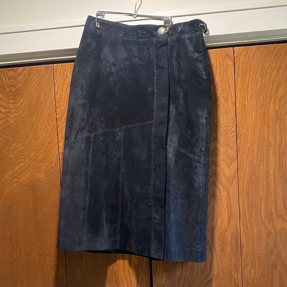 Pendleton Suede Midi Skirt